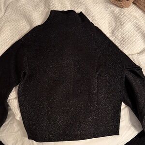 Black Sparkly Turtleneck Sweater size XS never worn